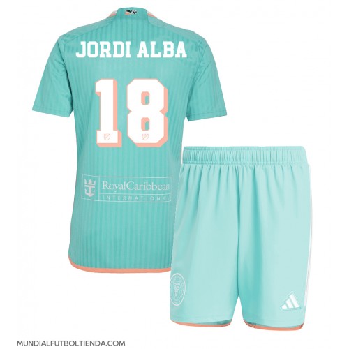 Camiseta Inter Miami Jordi Alba #18 Tercera Equipación Replica 2024-25 para niños mangas cortas (+ Pantalones cortos)